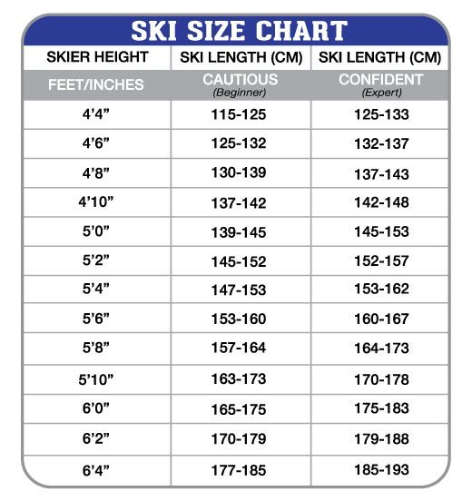 Cross Country Ski Boot Sizing Chart